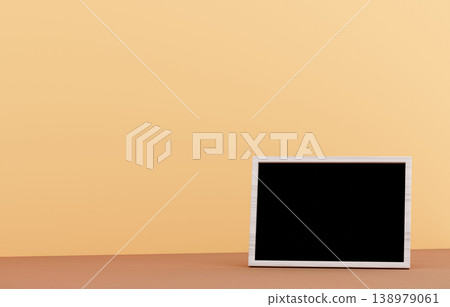 3D材質_相框_黃色背景 3D材質_相框_黃色背景 138979061