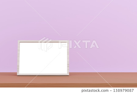 3D material_Photo frame_Purple background 3D material_Photo frame_Purple background 138979087