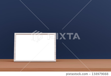 3D Material_Photo Frame_Navy Background 3D Material_Photo Frame_Navy Background 138979088