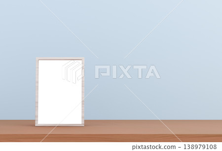 3D材質_相框_淺藍色背景 3D材質_相框_淺藍色背景 138979108