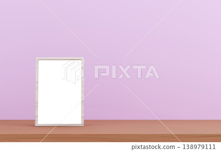 3D material_Photo frame_Purple background 3D material_Photo frame_Purple background 138979111