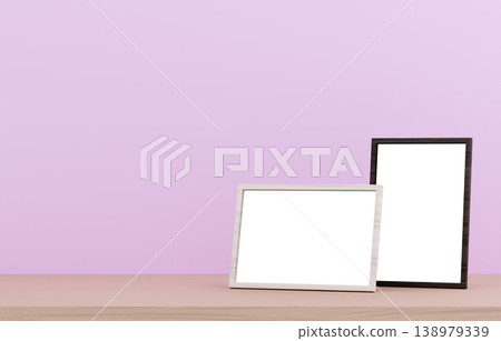 3D材質_相框_紫色背景 138979339