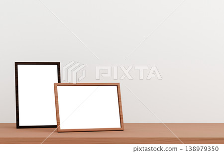 3D material_Photo frame_White background 138979350