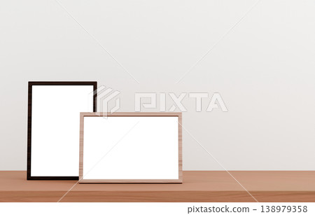3D material_Photo frame_White background 138979358