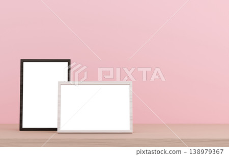 3D材質_相框_粉紅色背景 138979367