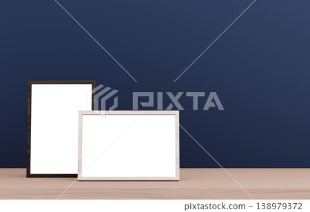 3D材質_相框_海軍藍背景 3D材質_相框_海軍藍背景 138979372