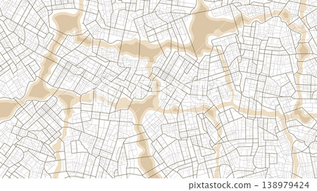 Abstract navigation plan of the urban area depicted as a simple scheme. Concept of planning and mapping a travel route using general city map with streets, roads marked. Vector illustration Abstract navigation plan of the urban area depicted as a simple scheme. Concept of planning and mapping a travel route using general city map with streets, roads marked. Vector illustration 138979424