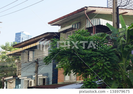 Streetscape near Silom Road, Bangkok, Thailand Streetscape near Silom Road, Bangkok, Thailand 138979675