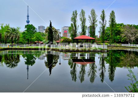 東京佐江公園:木材場和東京晴空塔 東京佐江公園:木材場和東京晴空塔 138979712