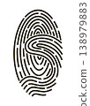 Fingerprint scanning icon. Fingerprint identity and security symbol. Fingerprint icon signature sign for password encryption 138979883