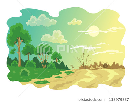 Climate change with land degradation. Global desertification environmental problems. Soil erosion. Global warming concept Climate change with land degradation. Global desertification environmental problems. Soil erosion. Global warming concept 138979887