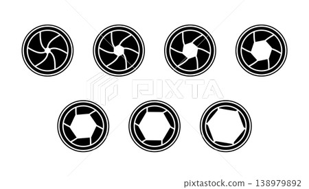 Camera diaphragm values, different lens aperture values Camera diaphragm values, different lens aperture values 138979892