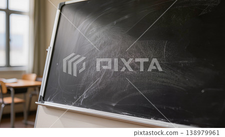 Blank Classroom Blackboard Blank Classroom Blackboard 138979961