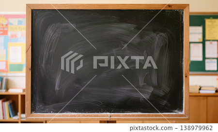 Blank Classroom Blackboard Blank Classroom Blackboard 138979962