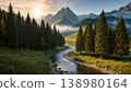 Majestic Mountain River 138980164