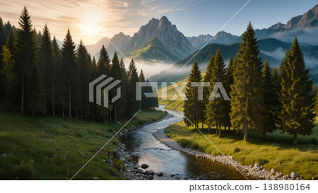 Majestic Mountain River Majestic Mountain River 138980164