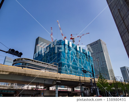 火炬塔施工現場,建成後將成為日本最高的建築(攝於2026年4月) 火炬塔施工現場,建成後將成為日本最高的建築(攝於2026年4月) 138980431