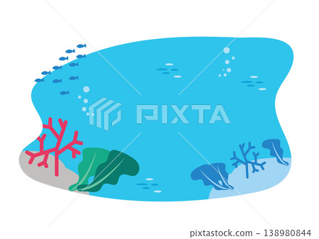可愛的抽像水下畫框 可愛的抽像水下畫框 138980844