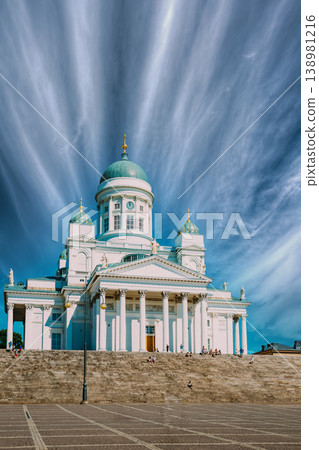 Vertical view of Helsinki Cathedral and Senate Square Vertical view of Helsinki Cathedral and Senate Square 138981216