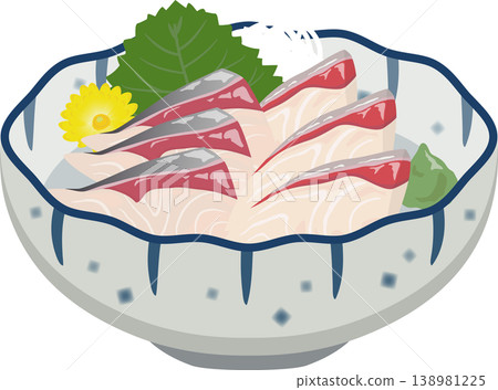 日式小菜：黃尾魚刺身 138981225