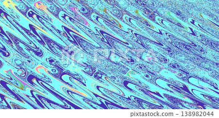 Blue Geometric Abstract Pattern Background Seamless Modern Texture Minimal Design Clean Symmetry Gradient Digital Art for Wallpaper Branding Packaging 138982044
