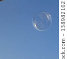 Bubbles floating in the blue sky 138982162
