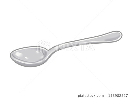 Simple silver spoon illustration material Simple silver spoon illustration material 138982227
