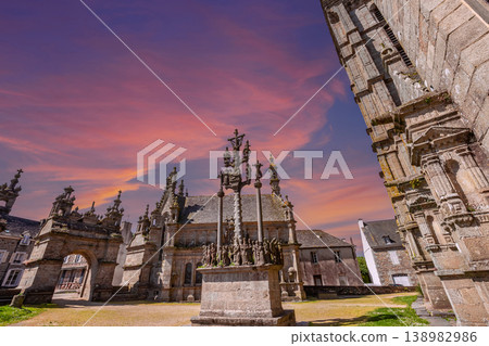 Parish close church of Saint Thegonnec, finistere, brittany, fra 138982986