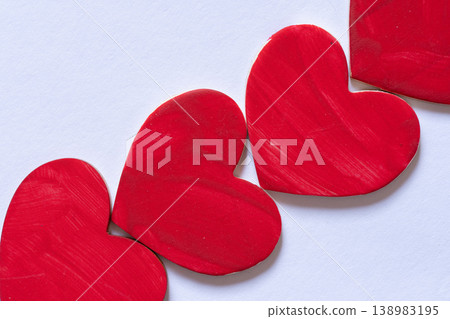 Red heart symbol on a white background Red heart symbol on a white background 138983195