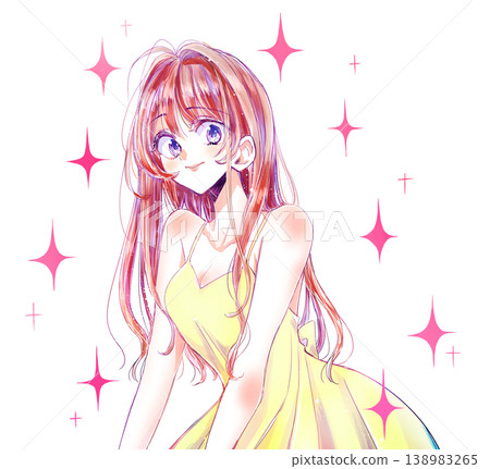 擁有棕色頭髮、笑容燦爛的性感女子。 138983265