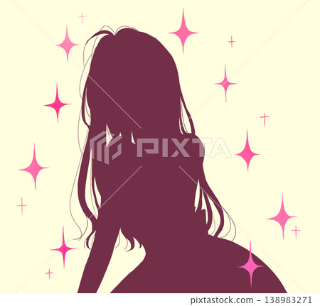 Sexy woman silhouette, sparkling Sexy woman silhouette, sparkling 138983271