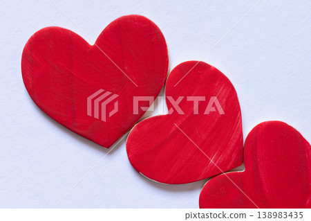 Red heart symbol on a white background 138983435