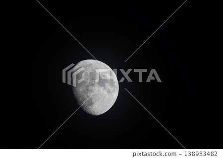 Moon shining in the night sky 138983482