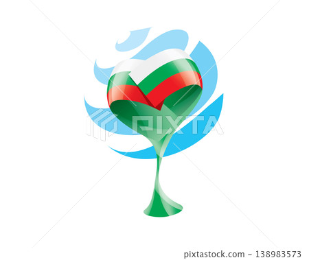 Floral emblem of the Bulgarian flag in the form of a heart Floral emblem of the Bulgarian flag in the form of a heart 138983573