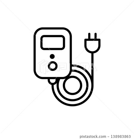 Smart Home Wallbox EV Charger Icon Smart Home Wallbox EV Charger Icon 138983863