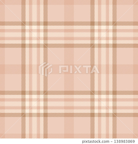Paint pattern plaid seamless, woman fabric textile texture. Rug vector check tartan background in light and antique white colors. 138983869