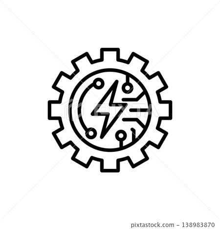 Advanced EV Powertrain Intelligence Icon Advanced EV Powertrain Intelligence Icon 138983870