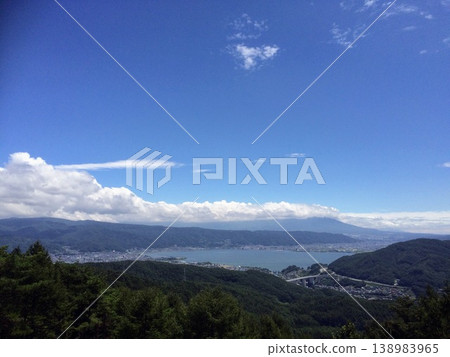 View of Lake Suwa from the mountains View of Lake Suwa from the mountains 138983965