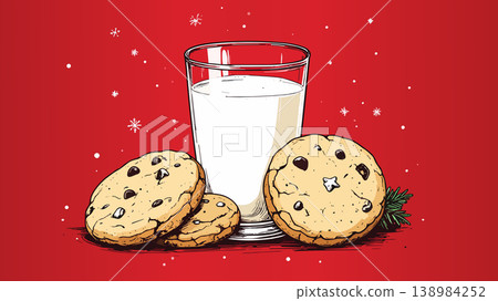 Christmas cookies and milk treat for santa Christmas cookies and milk treat for santa 138984252