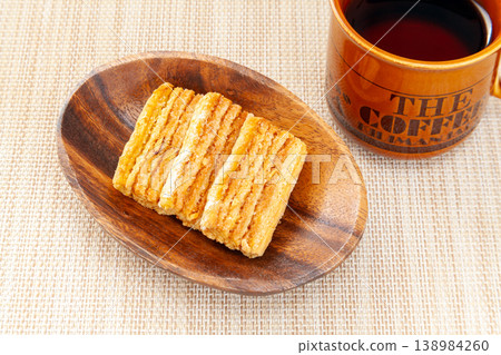 Almond pie and coffee for teatime Almond pie and coffee for teatime 138984260