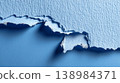 Ripped blue paper with torn edge texture 138984371
