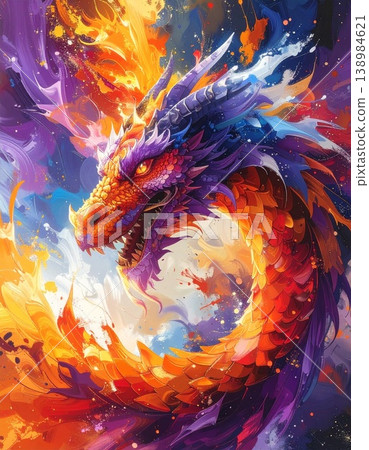 [AI-generated image] The Guardian Dragon God is unleashed in the world of the Dream Festival 138984621