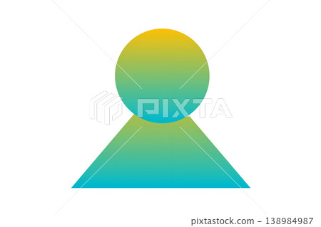 Abstract Gradient Geometric Person Icon Abstract Gradient Geometric Person Icon 138984987