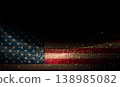 Independence Day. An abstract, elegant background with an American flag silhouette 138985082