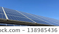 Large Solar Panel Farm Under Clear Blue Sky, Renewable Energy and Sustainable Power Concept 138985436