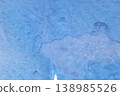 Abstract macro shot of moisture bubbles on light blue transparent wrap. 138985526