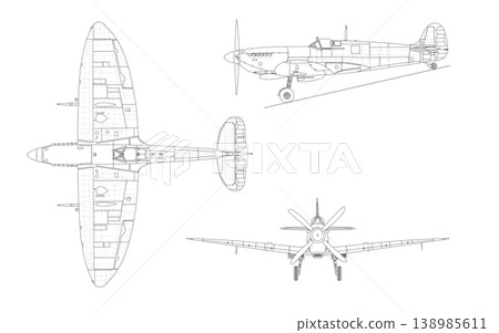 英國皇家空軍噴火戰鬥機 Mk. IXc 英國皇家空軍噴火戰鬥機 Mk. IXc 138985611