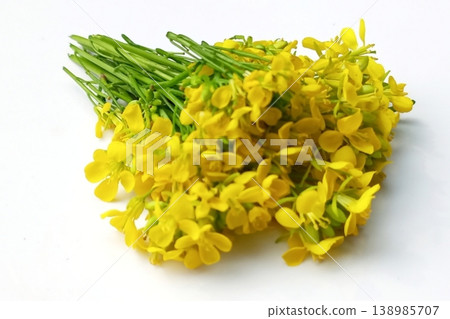 Mustard flower isolated on white background 138985707