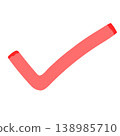 Fluorescent marker pen check mark material 138985710