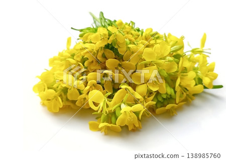 Mustard flower isolated on white background Mustard flower isolated on white background 138985760